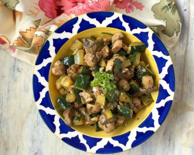 Pan Roasted Zucchini & Mushroom Recipe 