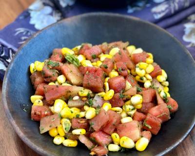 तरबूज़ और कॉर्न का सलाद रेसिपी - Watermelon And Corn Salad Recipe