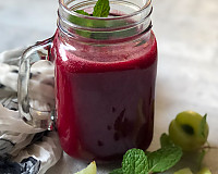 Beetroot, Amla And Pudina Juice Recipe | Mint Gooseberry Beet Juice