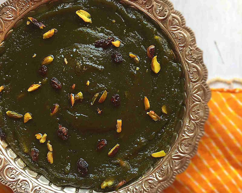 Rajasthani Hare Chane Ka Halwa Recipe (Choliya Halwa)