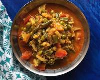 Tarkari Ni Kari Recipe (Parsi Style Vegetable Curry)