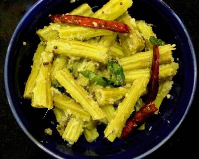 South Indian Style Murungakkai Poriyal Recipe - Drumstick Stir Fry
