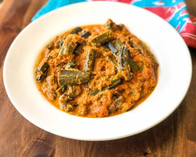 Bhindi Masala Gravy Recipe - Ladies Finger In Tomato Onion Gravy