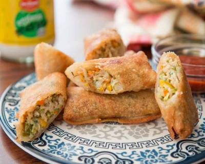 Creamy Veg Spring Roll Recipe 