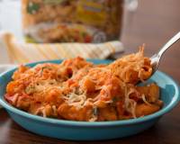 Baked Cheesy Rigati Pasta Recipe With Roasted Veggies 