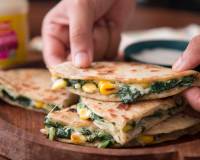 Spinach & Corn Quesadilla Recipe 