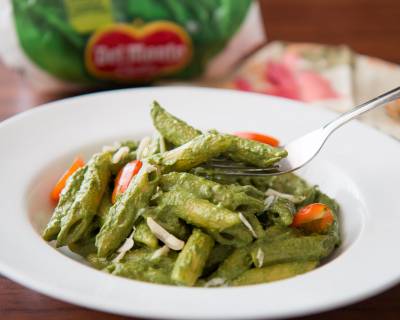Penne Pasta Recipe In Spinach Pesto Sauce