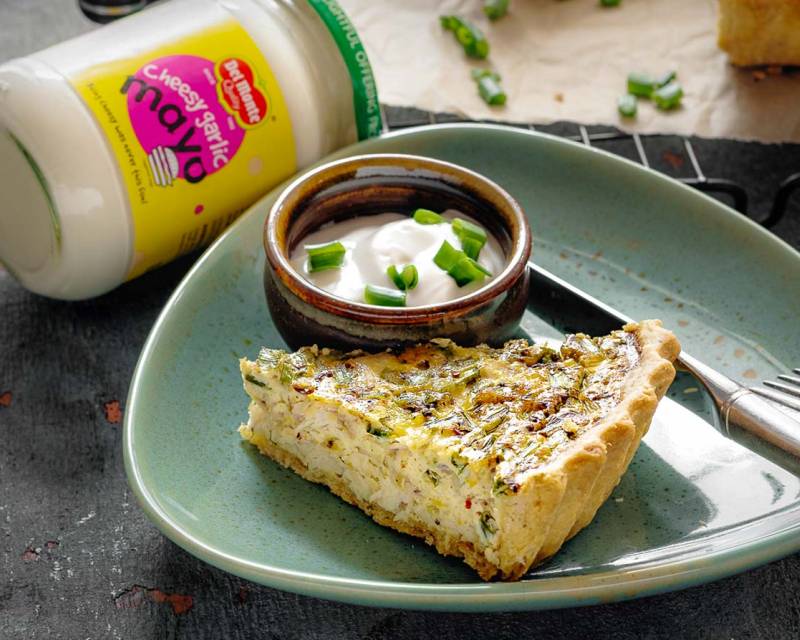 Zesty Fish Quiche Recipe Flavored With Cheesy Garlic Mayo