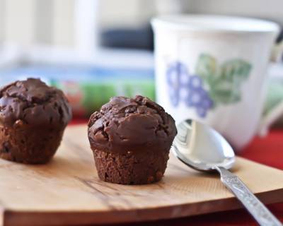 Eggless Dark Chocolate Cupcake Recipe 