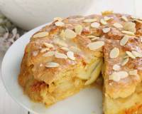 Eggless German Apple Cake Recipe 