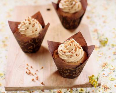 Eggless Peanut Butter Cupcake Recipe 