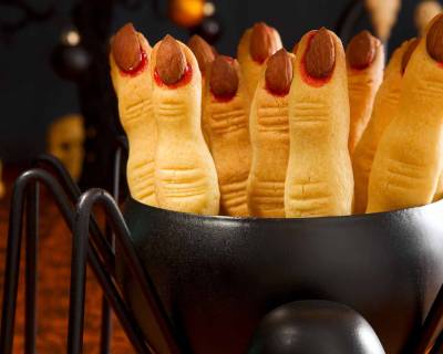 Eggless Spooky Witch Finger Cookie Recipe (Perfect Halloween Cookies)