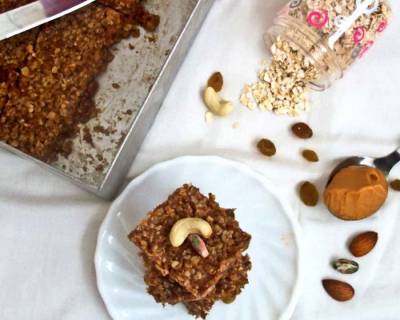 Peanut Butter Chocolate Oatmeal Bars Recipe