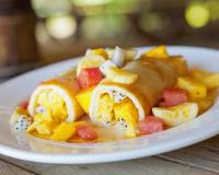 Mango & Fruit Filled Creme Crepe Recipe