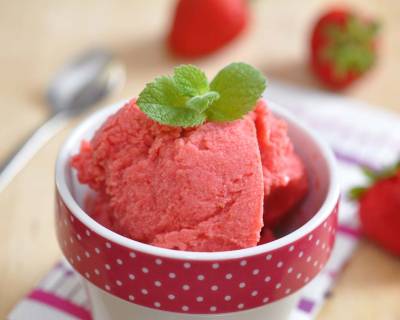 Strawberry Banana Sorbet Recipe