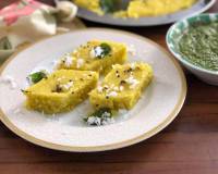 Gujarati Khaman Dhokla Recipe - Savory Steamed Lentil Cakes