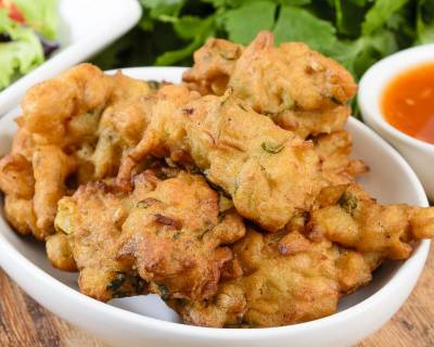 दाल भजिया रेसिपी - Vegetable Dal Pakora Recipe