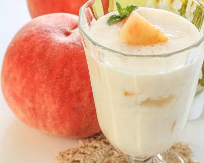 Peach Lassi Recipe - Peach Yogurt Smoothie