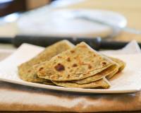 Pudina Tawa Paratha Recipe (Mint Leaf Skillet Flat Bread)