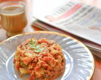 Scrambled Egg Bread Upma Recipe With Potatoes