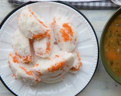 Carrot & Cheese Filled Idli Recipe