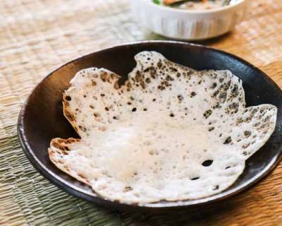 Kerala Style Appam Recipe - Fermented Rice Pancakes With Coconut