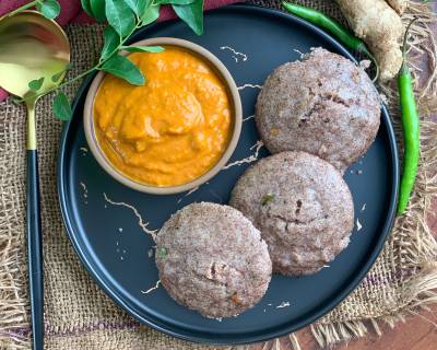 Ragi Rava Idli Recipe - Steamed High Protein Finger Millet Idli