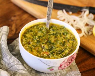 Palak Tovve Recipe - South Indian Dal Palak With Coconut 
