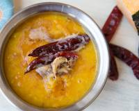 Lahsuni Dal Tadka -Moong Dal with Pumpkin