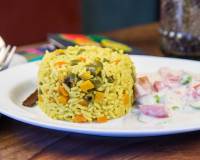 One Pot Spicy Vegetable Pulao Recipe with Coconut Milk