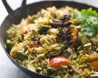 Peppery Mushroom Biryani Recipe