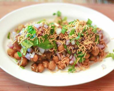 Chole Aloo Tikki Chaat Recipe - An Indian Street Food Snack