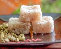 Coconut Burfi Recipe - Kopra Pak/ Fresh Coconut Fudge