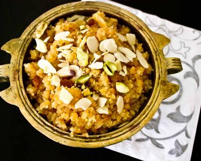 Moong Dal Halwa Recipe (A Low Calorie Version)