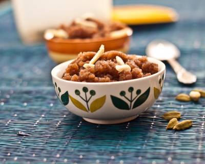 Ragi & Whole Wheat Halwa Recipe - Finger Millet Pudding