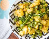 Aloo Beans Sabzi Recipe - Potato & Beans Stir Fry