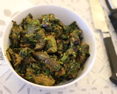 पालक बैंगन की सब्ज़ी रेसिपी - Palak Baingan Ki Sabzi (Recipe In Hindi)