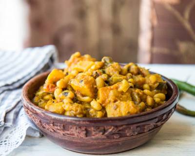 Bengali Style Kaddu Lobia ki Sabzi with Panch Phoran Masala