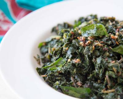 Keerai Masiyal Recipe (Stir Fried Green with Mustard and Curry Leaves)