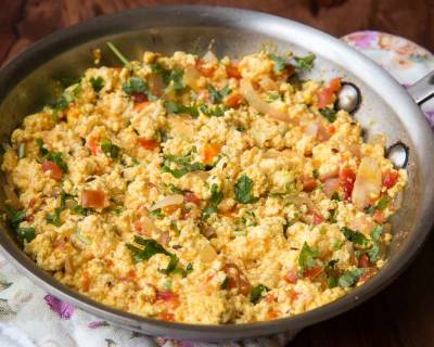 शिमला मिर्च पनीर भुर्जी रेसिपी - Paneer Bhurji Recipe With Capsicum (Recipe In Hindi)