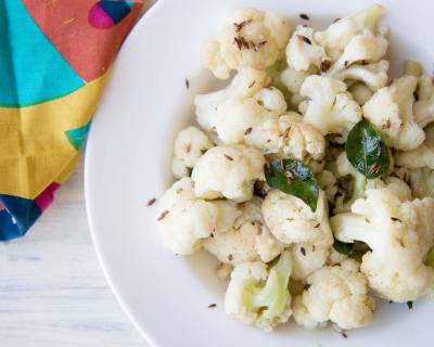 Steamed Cauliflower Curry Recipe (Healthy Stir Fry)