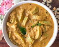 Snake Gourd Salan Recipe (Snake Gourd Cooked In Tangy Spicy Peanut Sesame Curry)