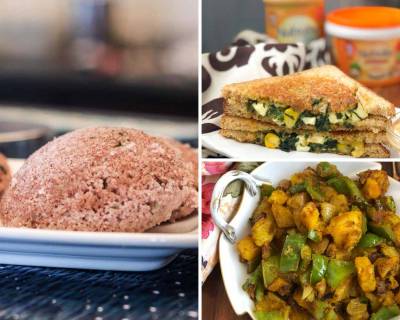 Kids Lunch Box Menu Plan-Ragi Rava Idli,Aloo Capsicum Sabzi, Veg Pulao & More