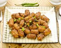 Asian Style Baby Corn With Sesame Seeds & Peanut Sauce Recipe