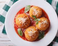 Italian Arancini Rice Balls Recipe With Delicious Pasta Dipping Sauce
