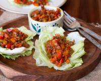 Lettuce Wrap Recipe with Asian Style Roasted Vegetables