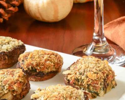 Stuffed Mushrooms With Spinach & Parmesan Recipe