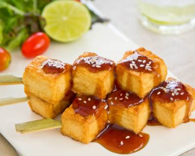 Grilled Tofu in Spicy Plum Barbecue Sauce