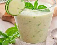 Afghani Dhoog Recipe - Cucumber Mint Buttermilk/ Chaas