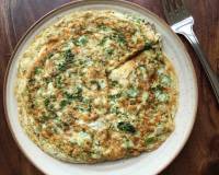 Egg White Spinach Omelette Recipe With Garlic & Oregano